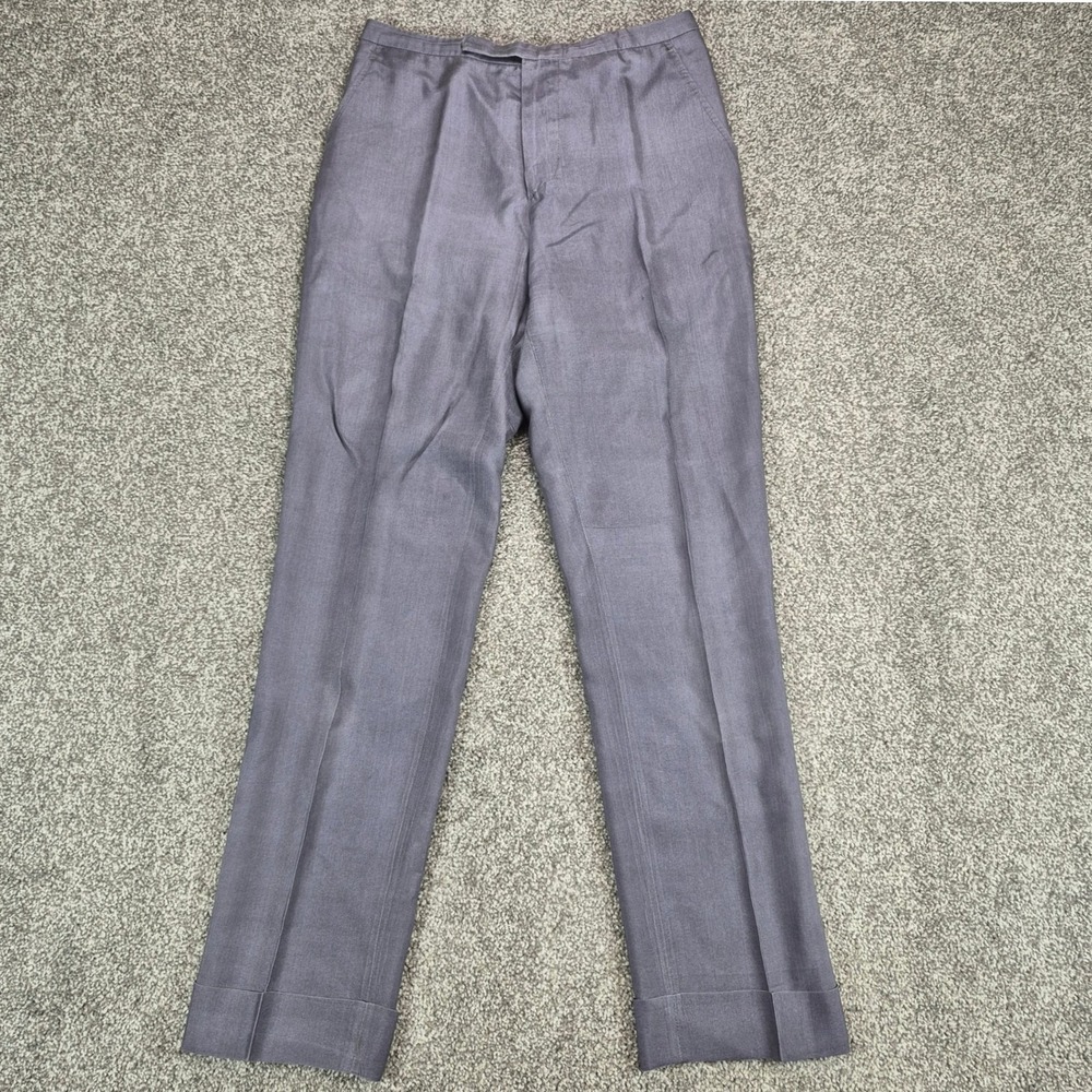 VTG Jean Paul Gaultier Trousers Womens 6 (26x28) 100% Silk Cuffed Pants Italy